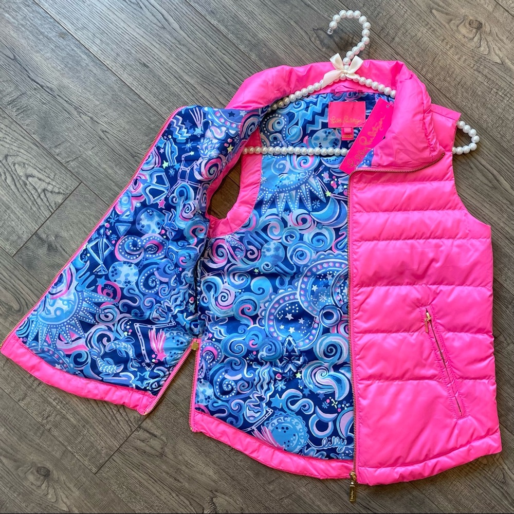 NWT Lilly Pulitzer Palm Paradise Vest - Prosecco Pink - Picture 4 of 7
